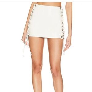 Camila Coelho Juliana Leather Mini Skirt Sz S